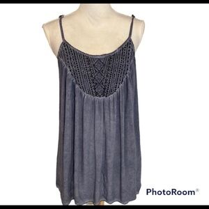 TORRID spaghetti strap loose tank top. blue size 5
